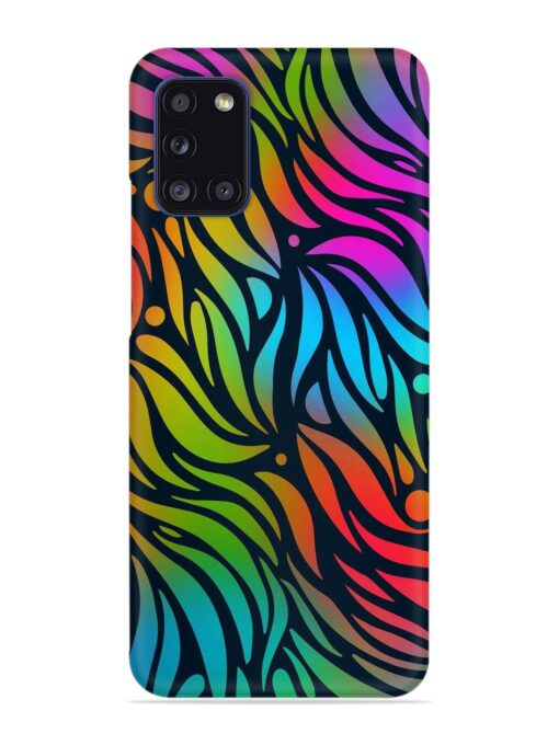 Abstract Leaf Design Snap Case for Samsung Galaxy A31 Zapvi