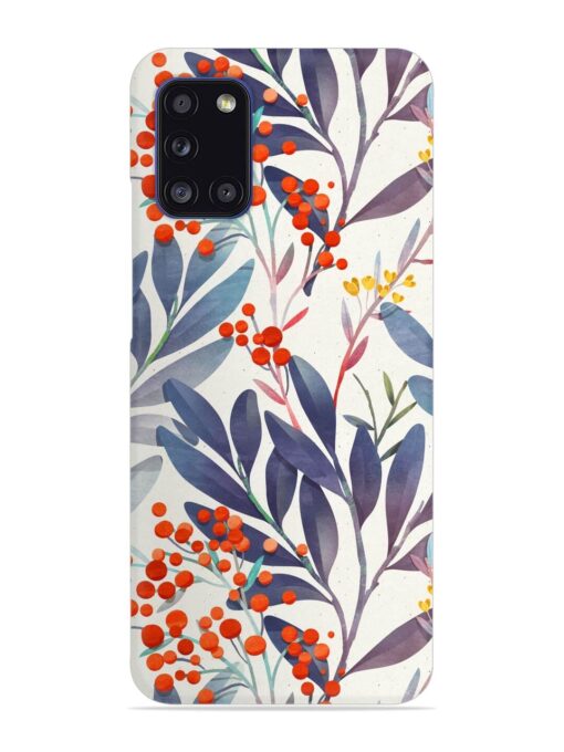 Seamless Floral Pattern Snap Case for Samsung Galaxy A31