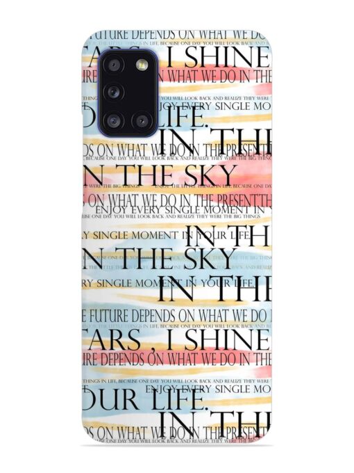 Seamless Slogans Pattern Snap Case for Samsung Galaxy A31 Zapvi