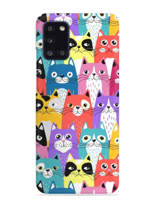 Funny Cartoon Cats Snap Case for Samsung Galaxy A31