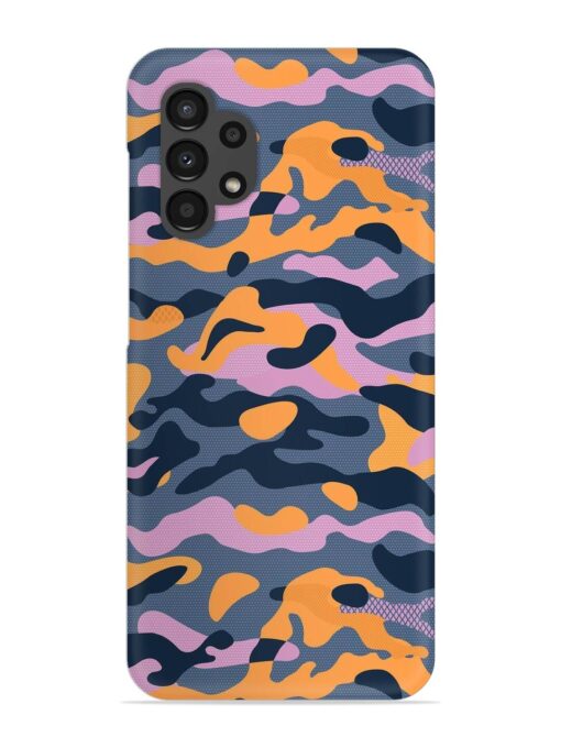 Camouflage Army Military English Orange Art Snap Case for Samsung Galaxy A32 (4G) Zapvi