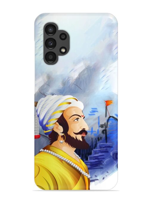 Shivaji Maharaj Color Paint Art Snap Case for Samsung Galaxy A32 (4G)