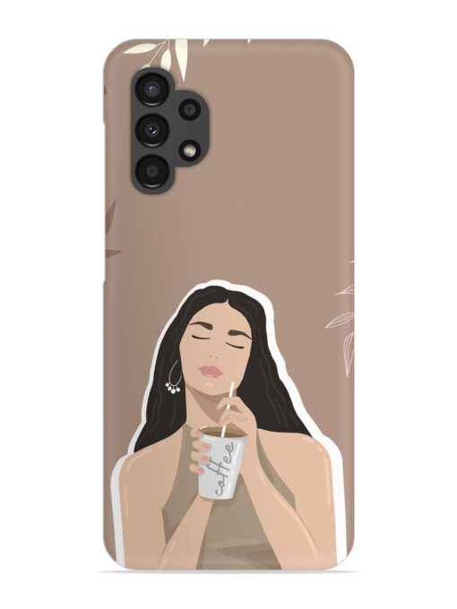 Girl With Coffee Snap Case for Samsung Galaxy A32 (4G)