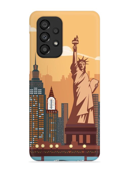 New York Statue Of Liberty Architectural Scenery Snap Case for Samsung Galaxy A33 (5G)