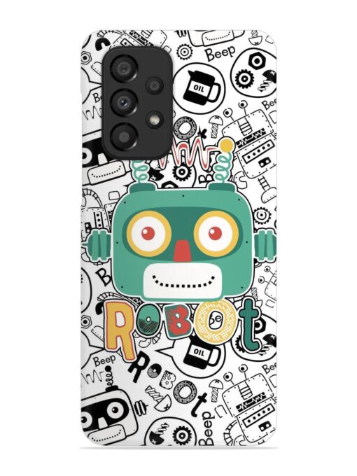 Robot Modern Seamless Pattern Snap Case for Samsung Galaxy A33 (5G)