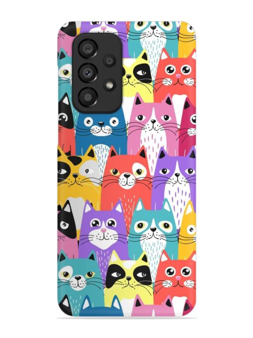 Funny Cartoon Cats Snap Case for Samsung Galaxy A33 (5G) Zapvi