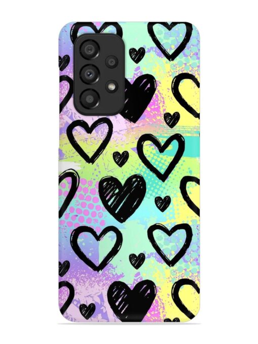 Bright Pattern Hearts Snap Case for Samsung Galaxy A33 (5G) Zapvi