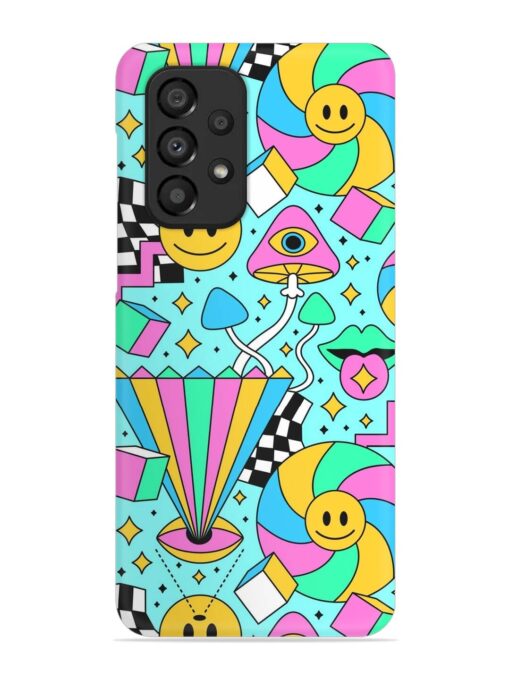 Trippy Rainbow 60S Snap Case for Samsung Galaxy A33 (5G) Zapvi