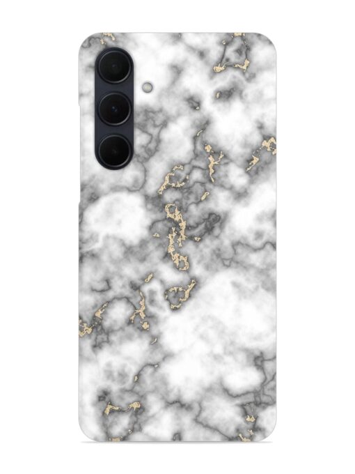 Gray And Gold Marble Snap Case for Samsung Galaxy A35 (5G) Zapvi