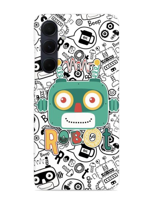 Robot Modern Seamless Pattern Snap Case for Samsung Galaxy A35 (5G) Zapvi