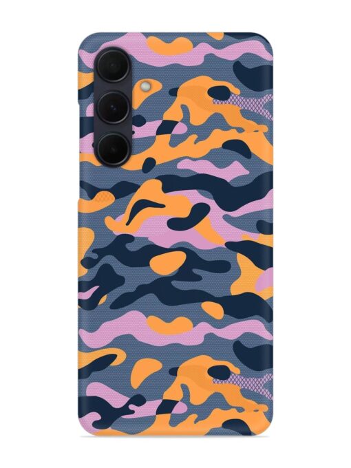 Camouflage Army Military English Orange Art Snap Case for Samsung Galaxy A35 (5G) Zapvi