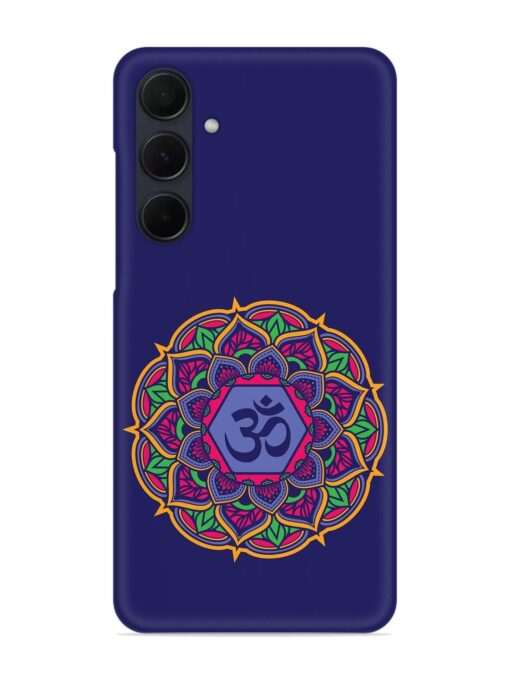 Om Mandala Art Blue Snap Case for Samsung Galaxy A35 (5G) Zapvi