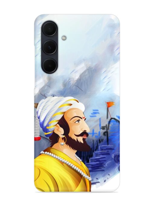 Shivaji Maharaj Color Paint Art Snap Case for Samsung Galaxy A35 (5G)