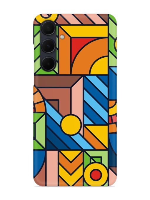 Colorful Geometric Snap Case for Samsung Galaxy A35 (5G) Zapvi