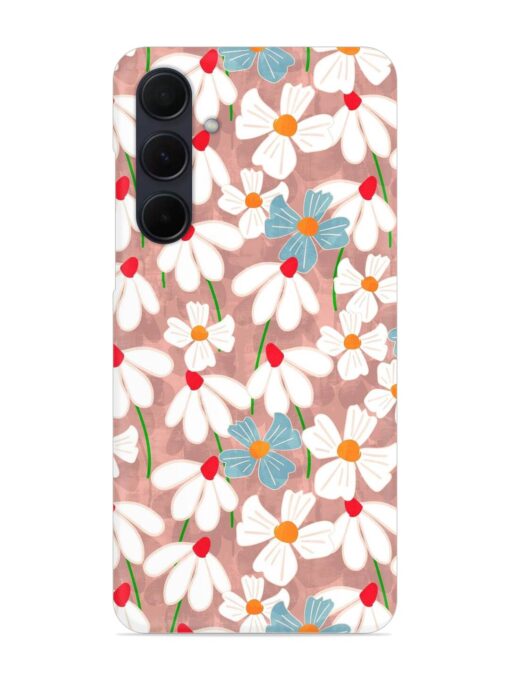 Abstract Petal Flowers Snap Case for Samsung Galaxy A35 (5G) Zapvi