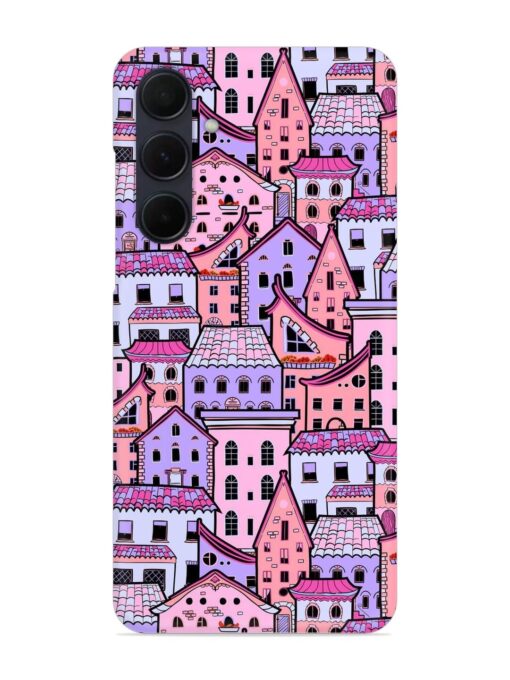 Seamless Pattern Houses Snap Case for Samsung Galaxy A35 (5G) Zapvi