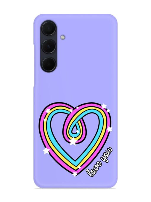 Colorful Rainbow Heart Snap Case for Samsung Galaxy A35 (5G) Zapvi