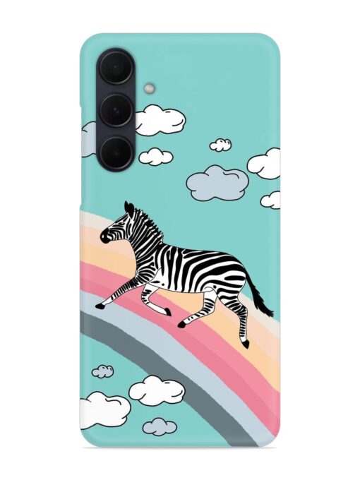 Running Zebra Snap Case for Samsung Galaxy A35 (5G) Zapvi