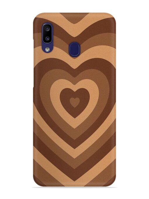 Brown Heart Snap Case for Samsung Galaxy A40 Zapvi