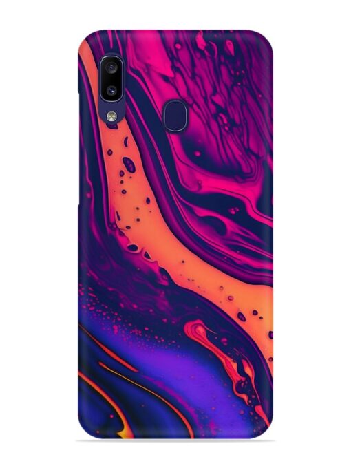 Fluid Blue Pink Art Snap Case for Samsung Galaxy A40 Zapvi