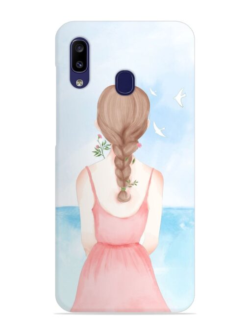 Watercolor Girl Vector Snap Case for Samsung Galaxy A40 Zapvi