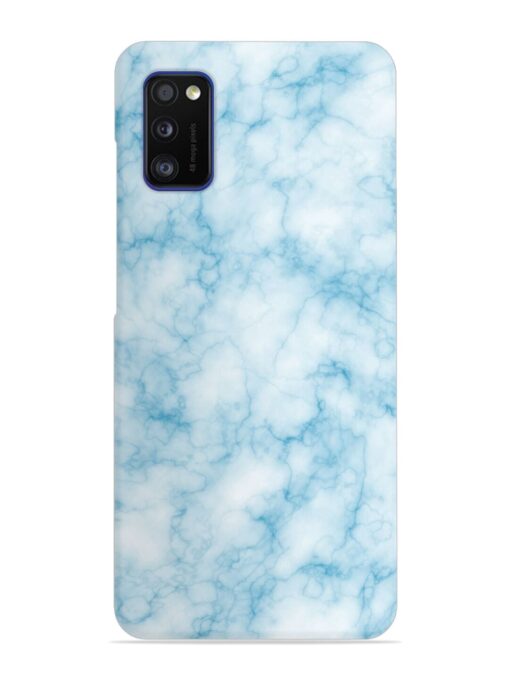 Blue White Natural Marble Snap Case for Samsung Galaxy A41 Zapvi