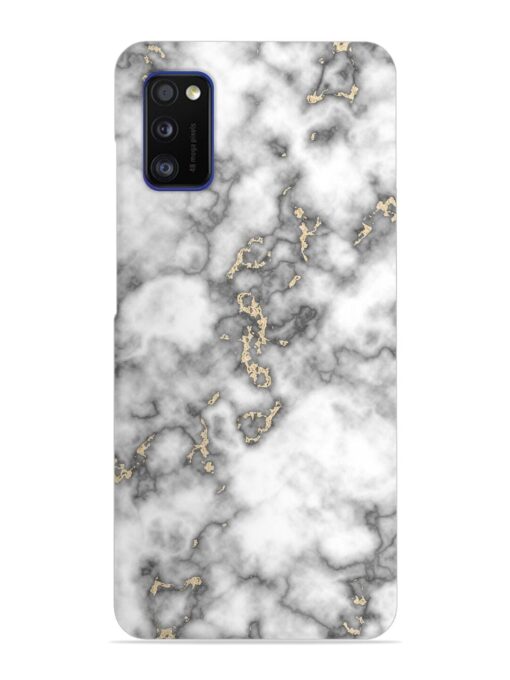 Gray And Gold Marble Snap Case for Samsung Galaxy A41 Zapvi