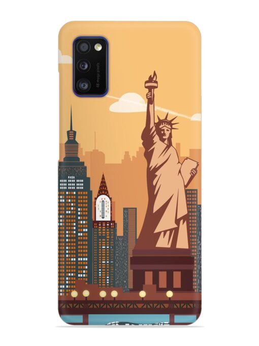 New York Statue Of Liberty Architectural Scenery Snap Case for Samsung Galaxy A41 Zapvi