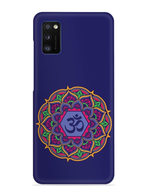 Om Mandala Art Blue Snap Case for Samsung Galaxy A41 Zapvi