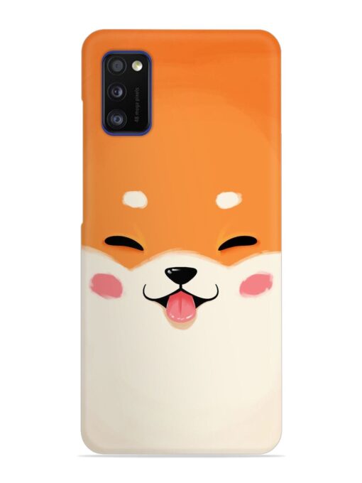 Cute Dog Face Vector Snap Case for Samsung Galaxy A41 Zapvi