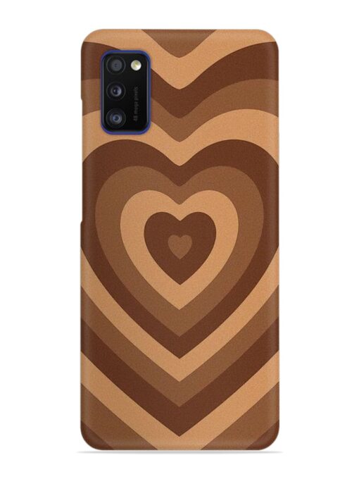 Brown Heart Snap Case for Samsung Galaxy A41 Zapvi