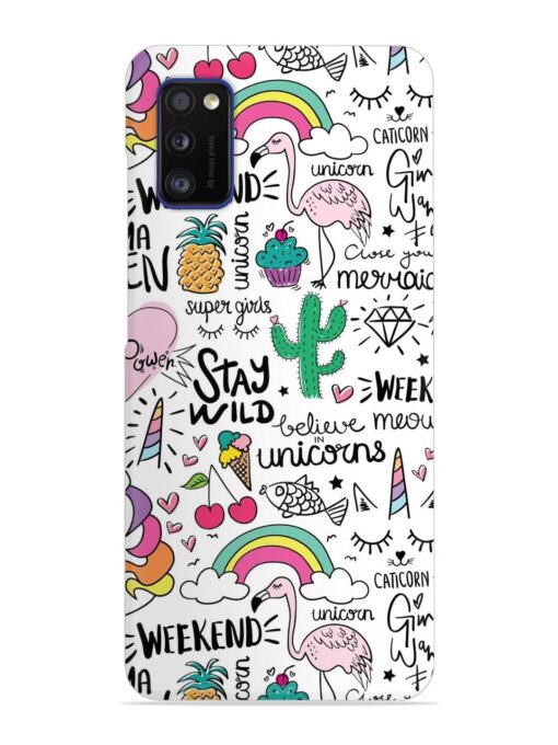 Unicorn Ice Cream Snap Case for Samsung Galaxy A41 Zapvi