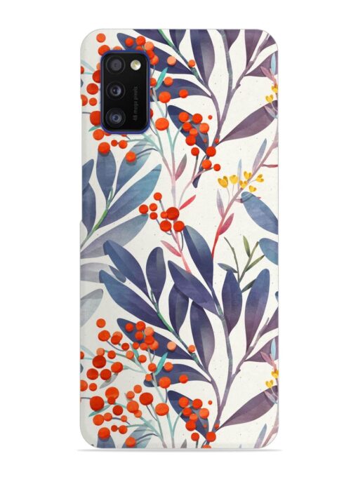 Seamless Floral Pattern Snap Case for Samsung Galaxy A41 Zapvi