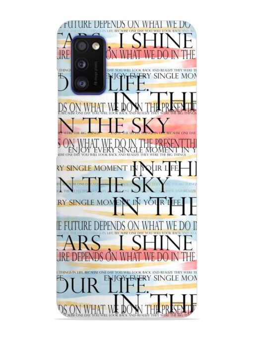 Seamless Slogans Pattern Snap Case for Samsung Galaxy A41 Zapvi