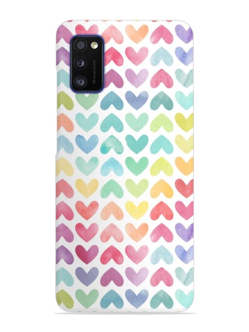 Seamless Colorful Watercolor Snap Case for Samsung Galaxy A41 Zapvi