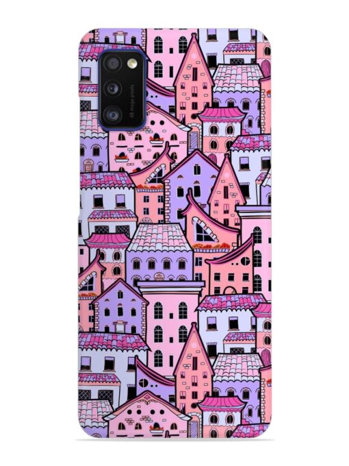 Seamless Pattern Houses Snap Case for Samsung Galaxy A41 Zapvi