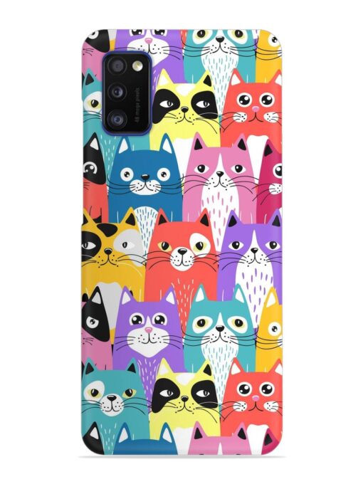 Funny Cartoon Cats Snap Case for Samsung Galaxy A41 Zapvi