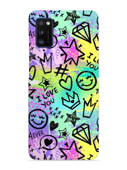 Bright Seamless Pattern Snap Case for Samsung Galaxy A41 Zapvi