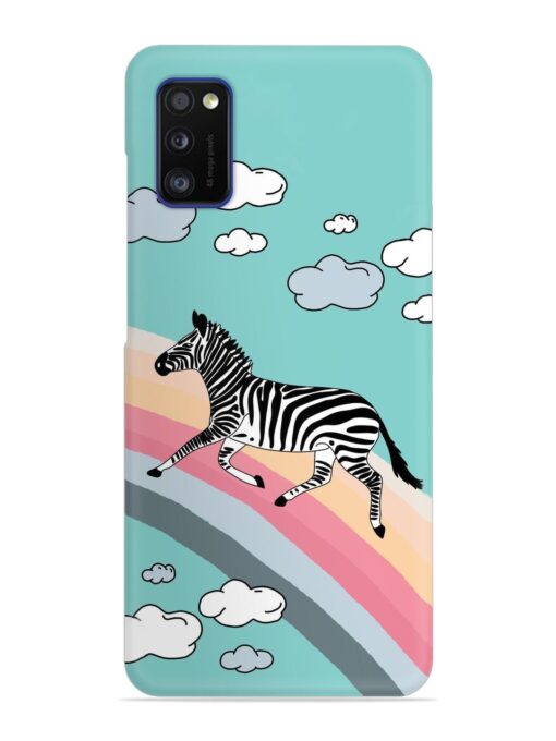 Running Zebra Snap Case for Samsung Galaxy A41 Zapvi