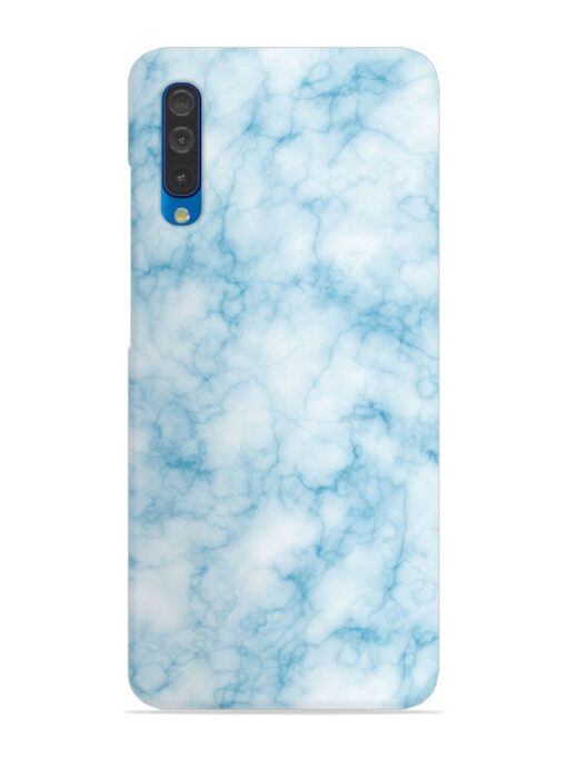 Blue White Natural Marble Snap Case for Samsung Galaxy A50 Zapvi