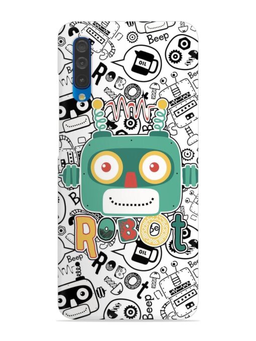 Robot Modern Seamless Pattern Snap Case for Samsung Galaxy A50 Zapvi