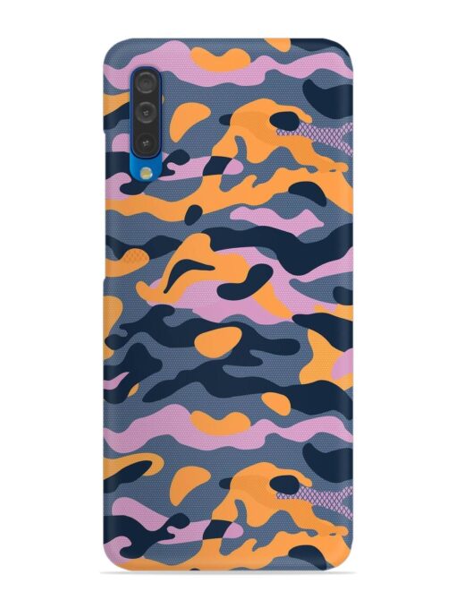 Camouflage Army Military English Orange Art Snap Case for Samsung Galaxy A50 Zapvi