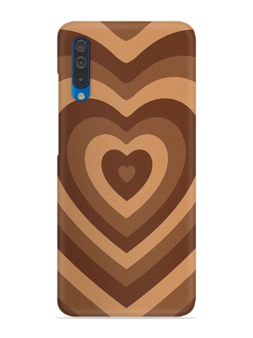 Brown Heart Snap Case for Samsung Galaxy A50 Zapvi