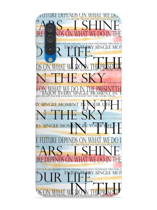 Seamless Slogans Pattern Snap Case for Samsung Galaxy A50