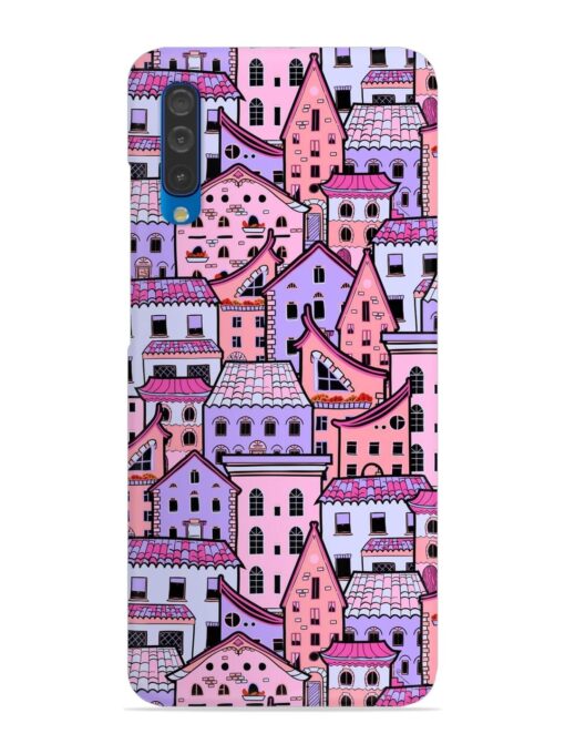 Seamless Pattern Houses Snap Case for Samsung Galaxy A50