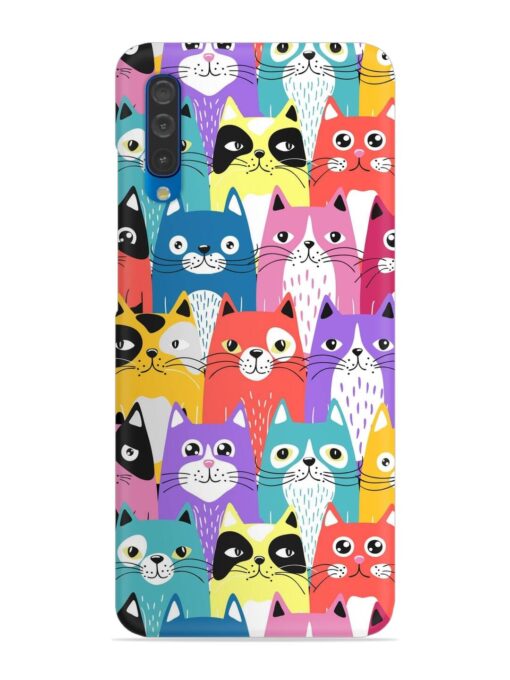 Funny Cartoon Cats Snap Case for Samsung Galaxy A50