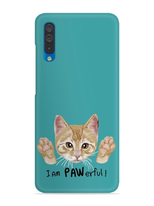 Typography Slogan Cat Snap Case for Samsung Galaxy A50