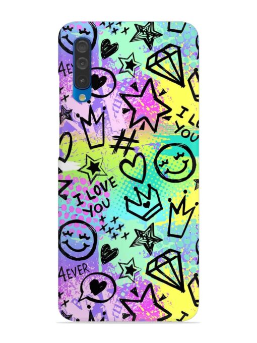 Bright Seamless Pattern Snap Case for Samsung Galaxy A50 Zapvi