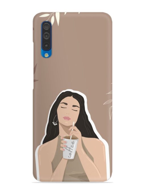 Girl With Coffee Snap Case for Samsung Galaxy A50