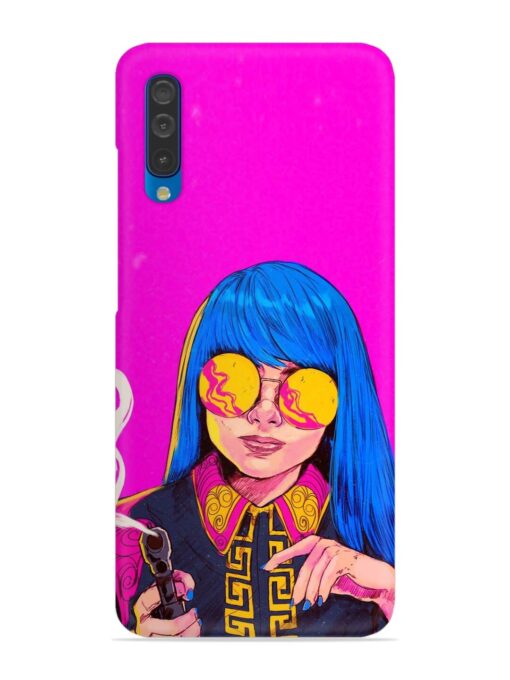 Aesthetic Anime Girl Snap Case for Samsung Galaxy A50 Zapvi